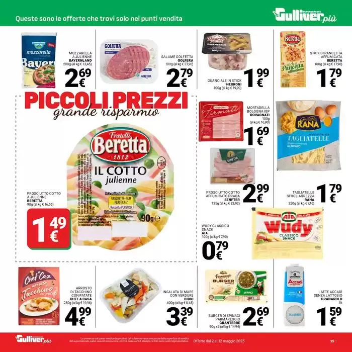 Piccoli prezzi da 2 maggio a 12 maggio di 2025 - Pagina del volantino 25
