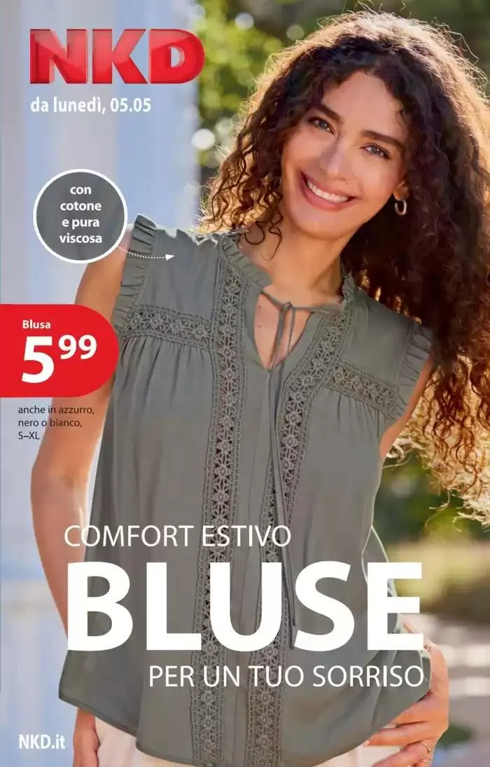 Comfort estivo bluse per un tuo sorriso da 5 maggio a 18 maggio di 2025 - Pagina del volantino 1