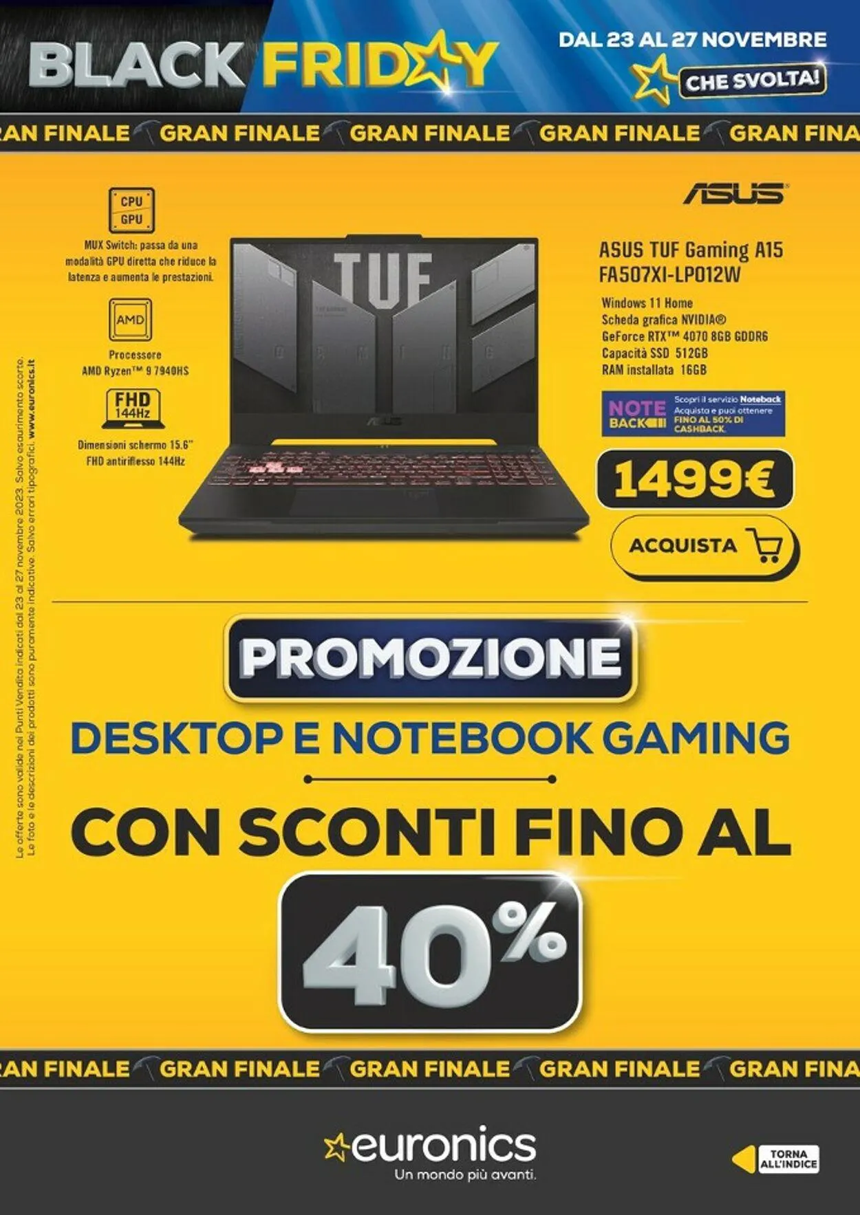Euronics Volantino attuale da 23 novembre a 27 novembre di 2023 - Pagina del volantino 7
