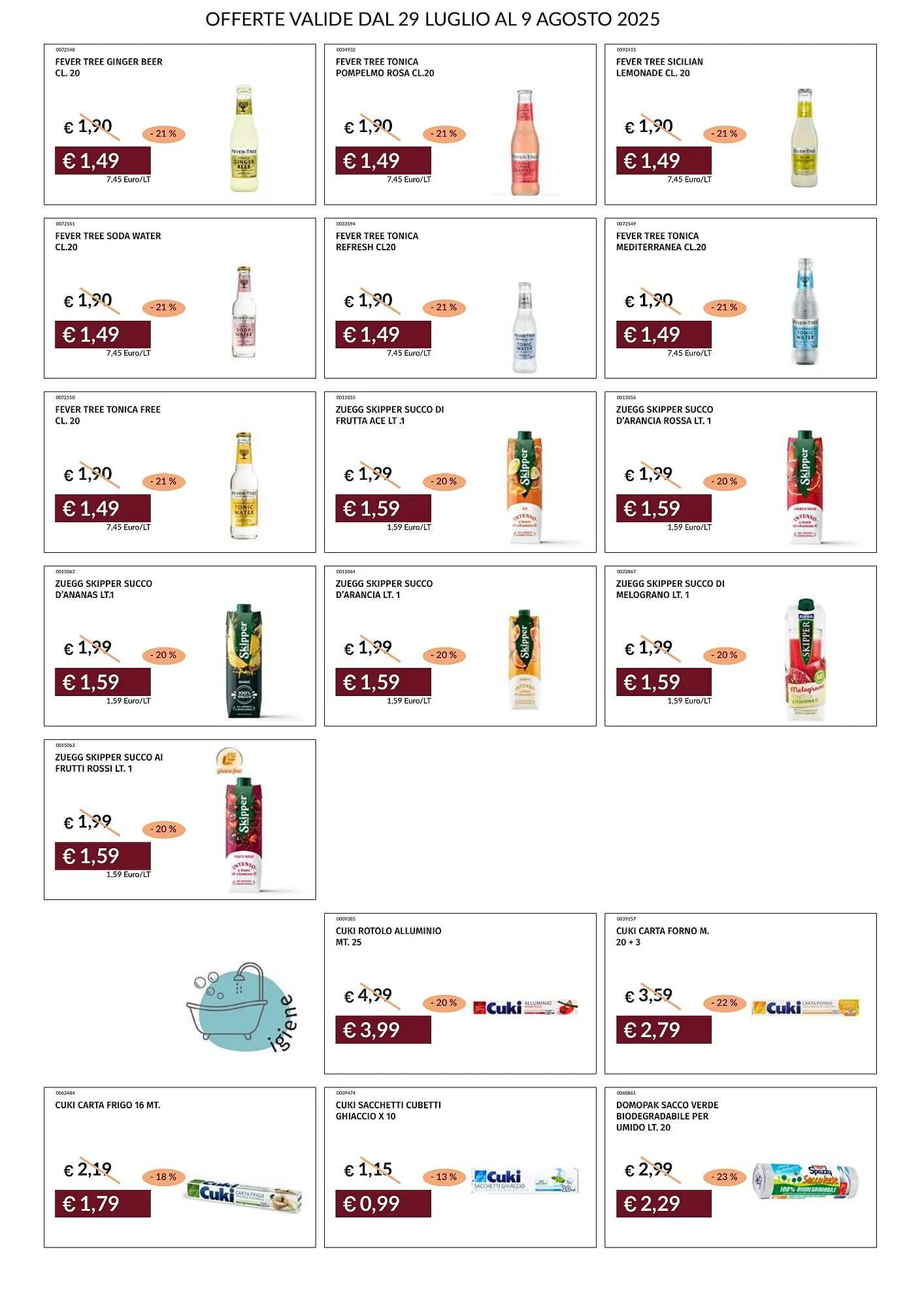 Volantino Prezzemolo e Vitale da 29 luglio a 9 agosto di 2025 - Pagina del volantino 33