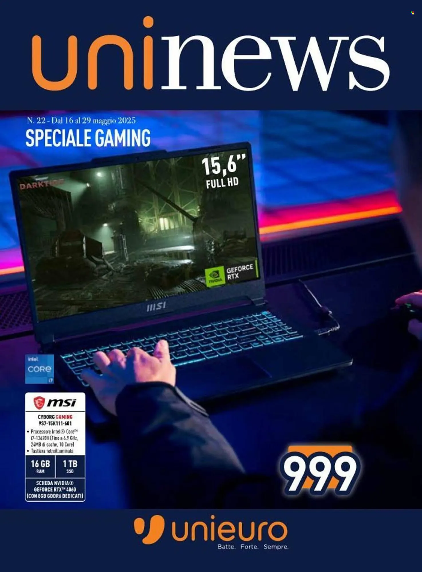 Volantino Unieuro da 16 maggio a 29 maggio di 2025 - Pagina del volantino 1