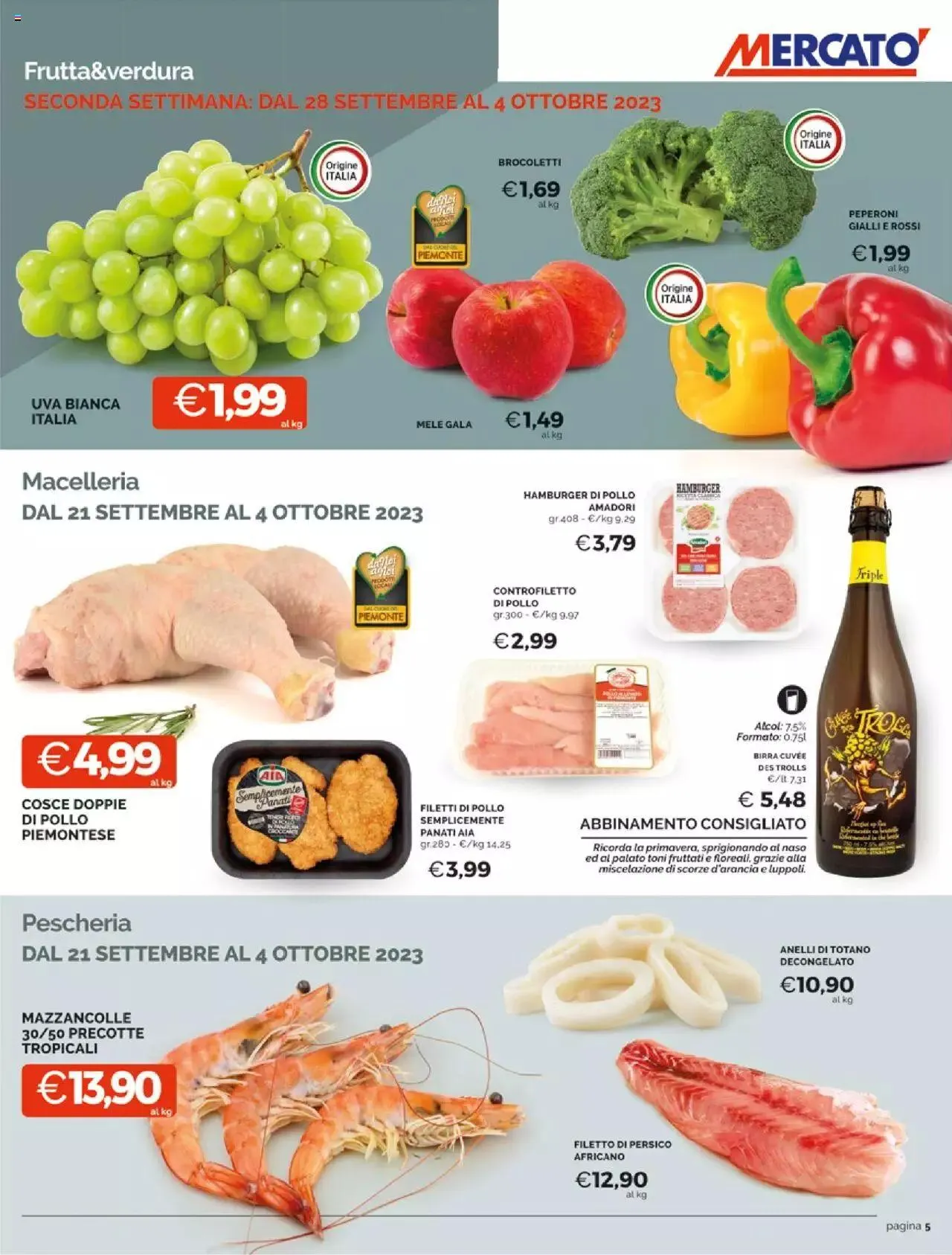 Volantino Mercatò da 21 settembre a 4 ottobre di 2023 - Pagina del volantino 5