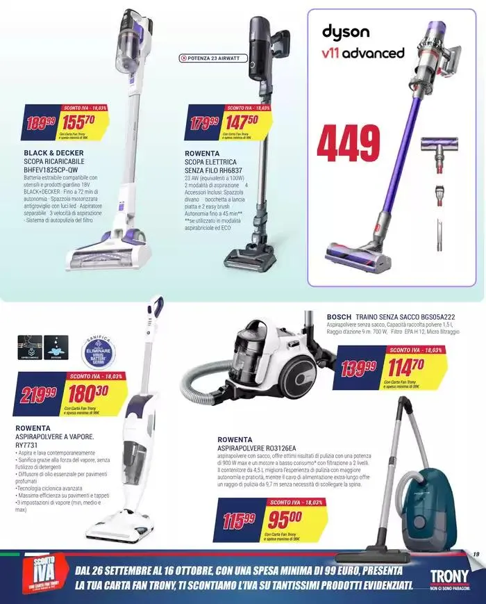 SCONTO IVA da Trony! da 26 settembre a 16 ottobre di 2024 - Pagina del volantino 19