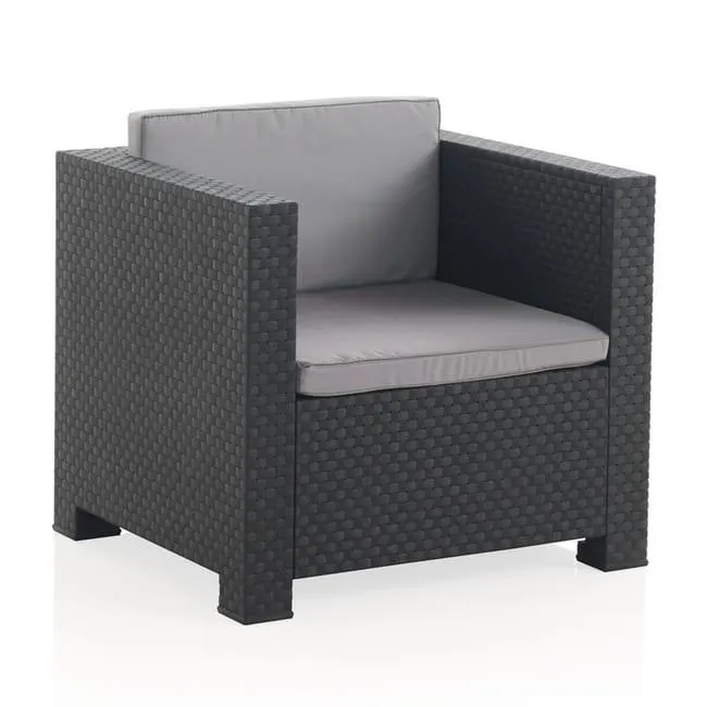 Poltroncina da giardino singola diva grafite