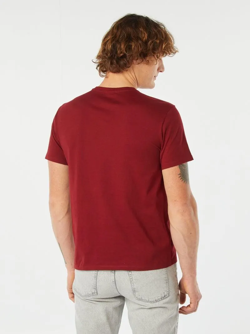 T-shirt stampata a maniche corte - ROSSO