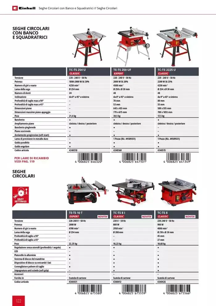 Elettroutensili 2025 da 11 febbraio a 31 dicembre di 2025 - Pagina del volantino 122