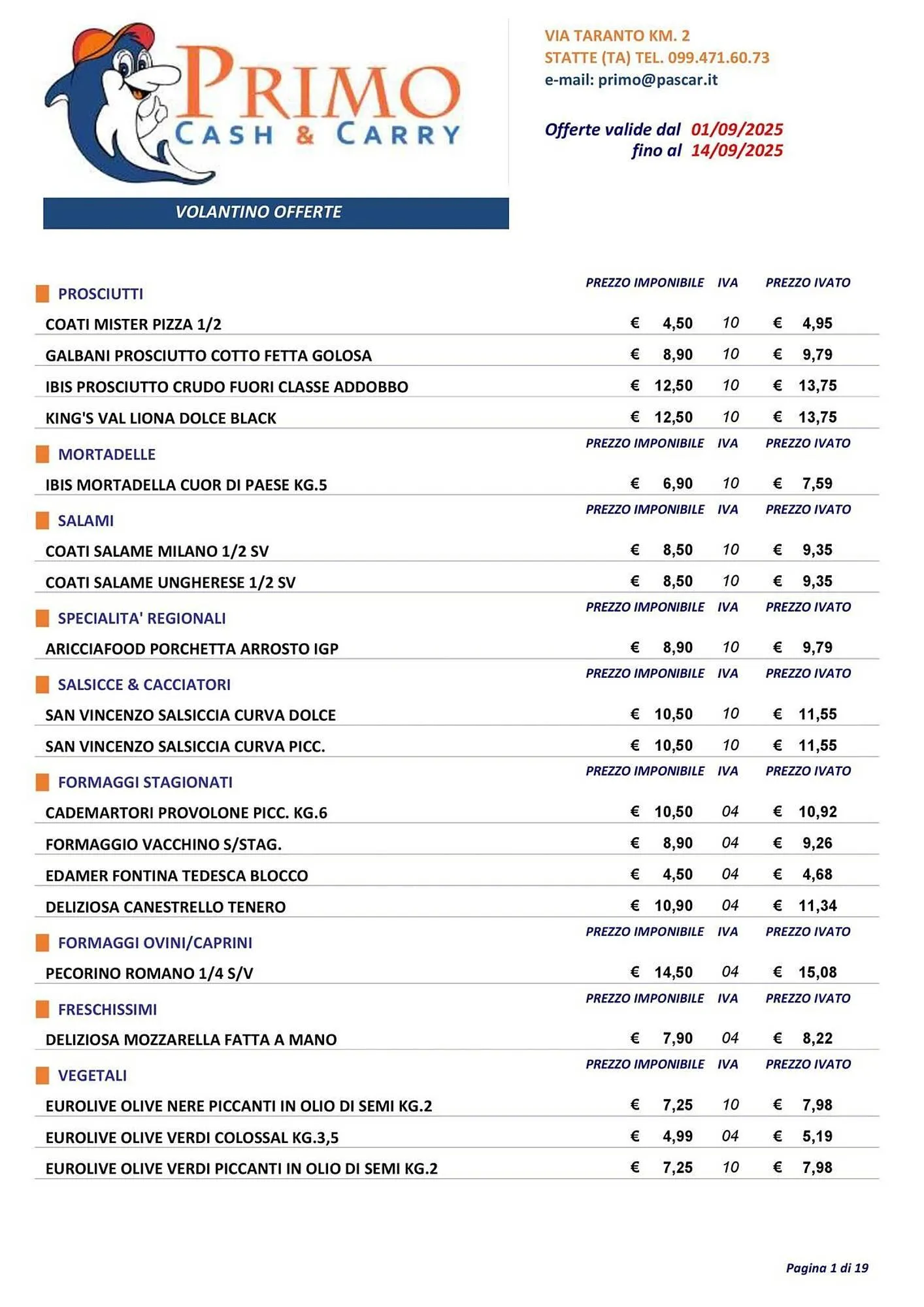 Volantino Gruppo Pascar da 1 settembre a 14 settembre di 2025 - Pagina del volantino 1
