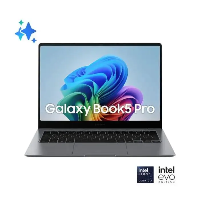 Samsung galaxy book5 pro intel core ultra 7 256v computer portatile 35,6 cm (14") touch screen wqxga+ 16 gb lpddr5x-sdram 512 gb ssd wi-fi 7 (802.11be) windows 11 home grigio