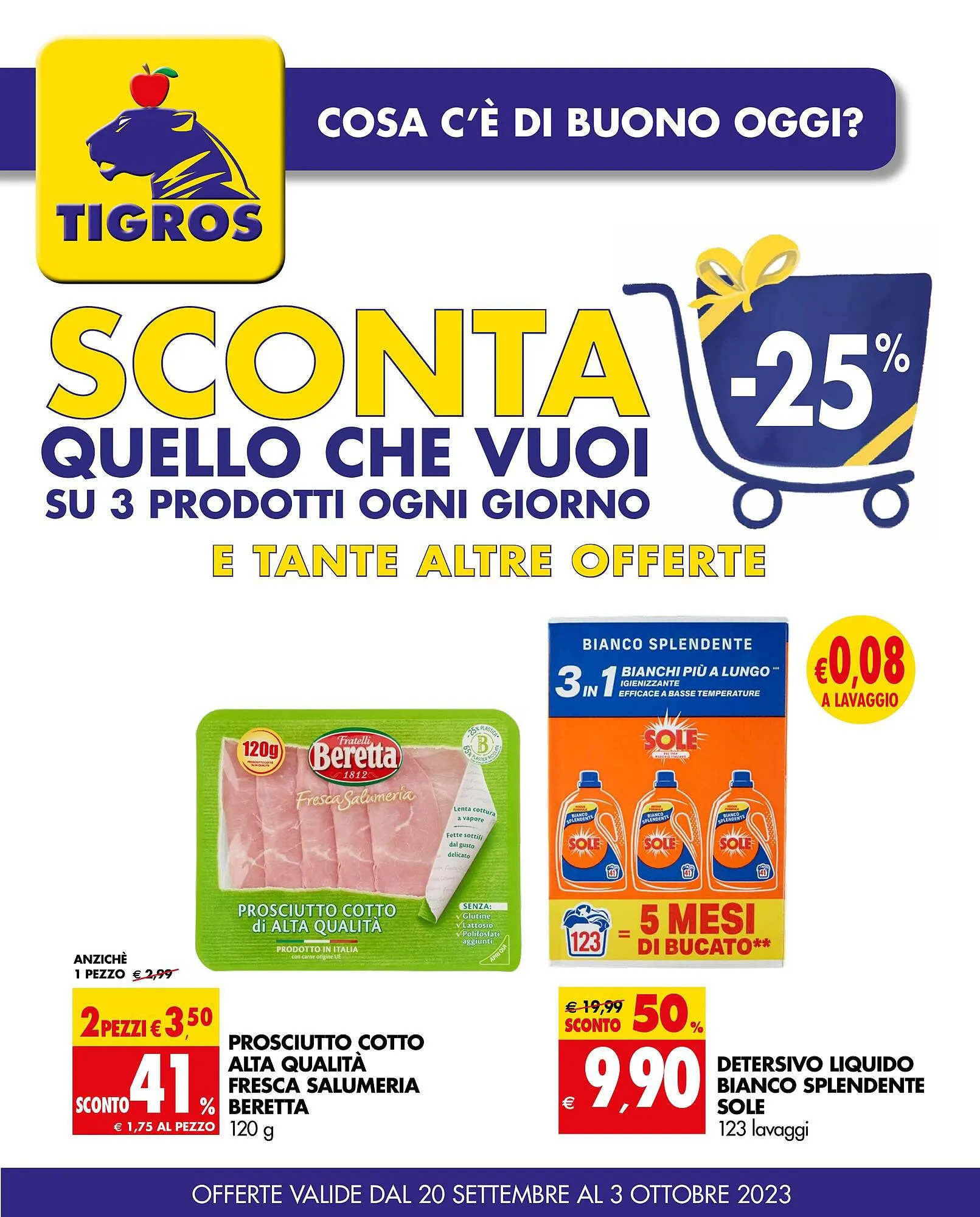 Volantino Tigros da 20 settembre a 3 ottobre di 2023 - Pagina del volantino 1