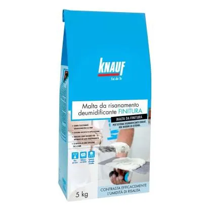 Malta rasante deumidificante microporosa di finitura Knauf 5Kg