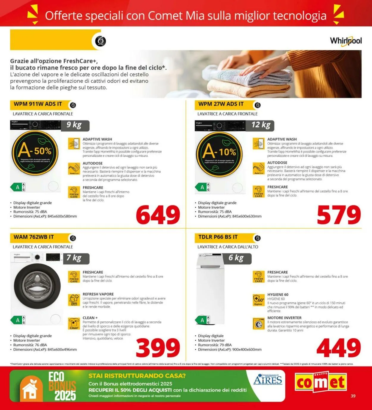 Comet Volantino attuale da 9 ottobre a 22 ottobre di 2025 - Pagina del volantino 39
