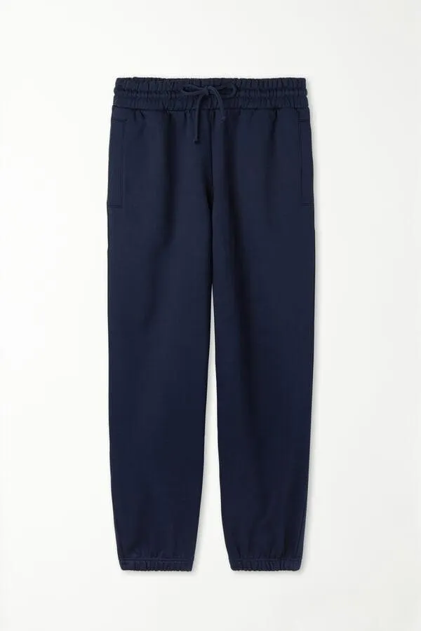 Pantalone Lungo Felpa Pesante con Tasche