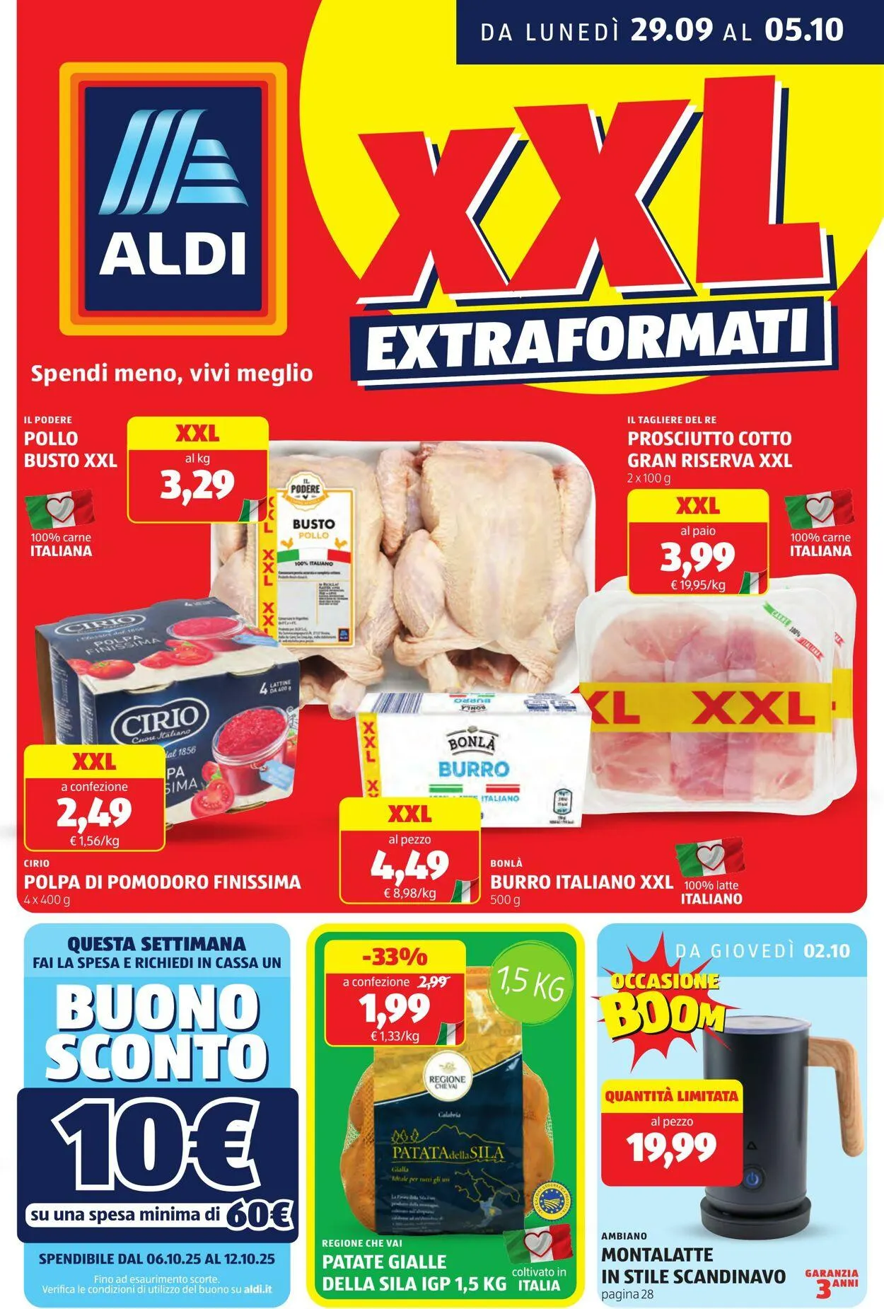 Aldi Volantino attuale da 29 settembre a 5 ottobre di 2025 - Pagina del volantino 1