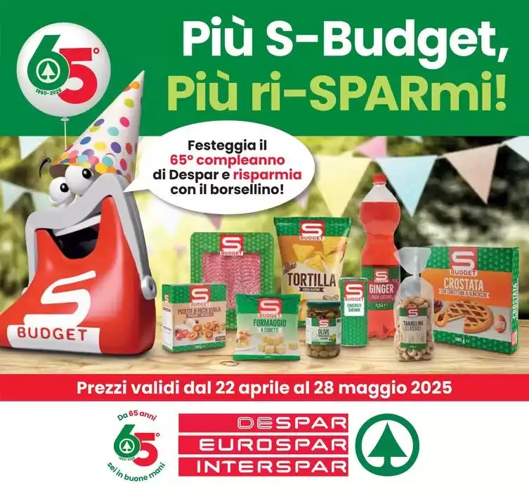 Più S-Budget, Più ri-SPARmi! da 22 aprile a 28 maggio di 2025 - Pagina del volantino 1