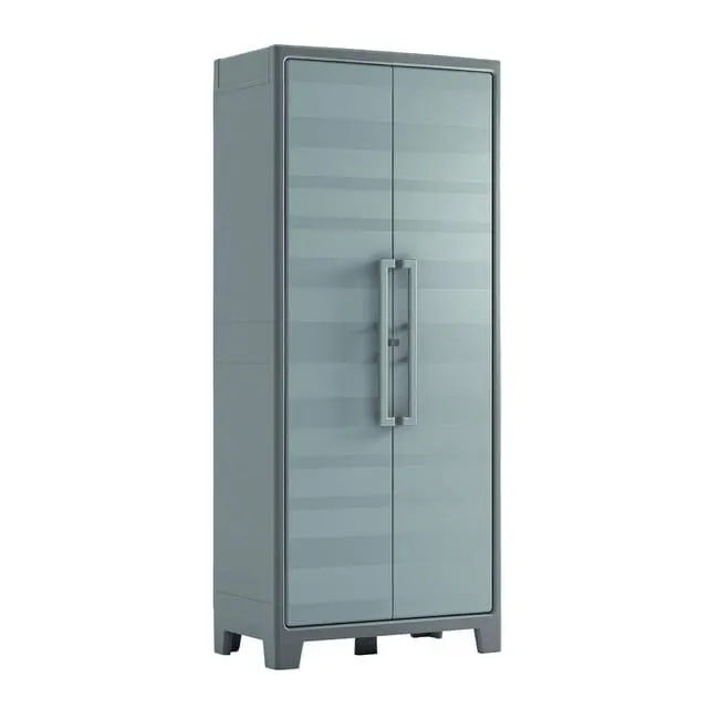 Armadio per scope Gulliver Multispace KETER in polipropilene, beige L 80 x H 182 x P 44 cm, 2 ante, adatto per interno/esterno