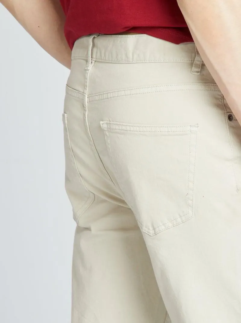 Pantaloni chino slim 5 tasche - L32 - GRIGIO