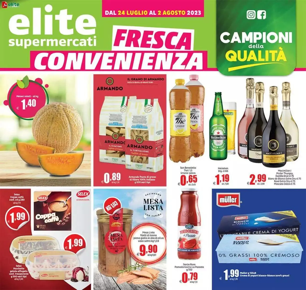Volantino Elite Supermercati da 24 luglio a 2 agosto di 2023 - Pagina del volantino 1