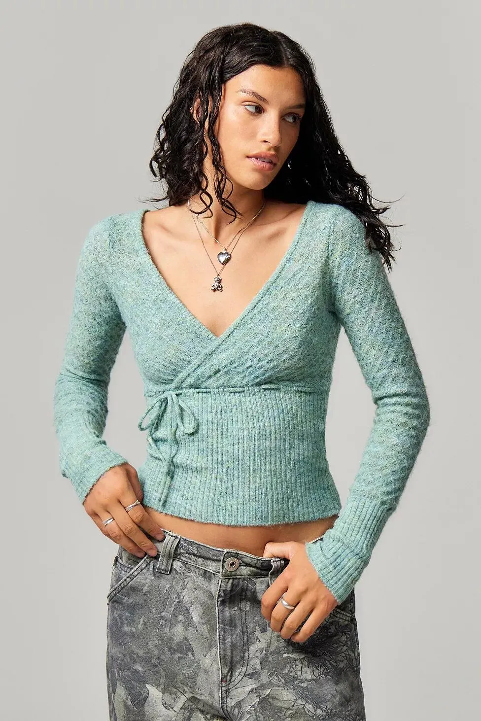 Top Avvolgente Pointelle Kimchi Blue