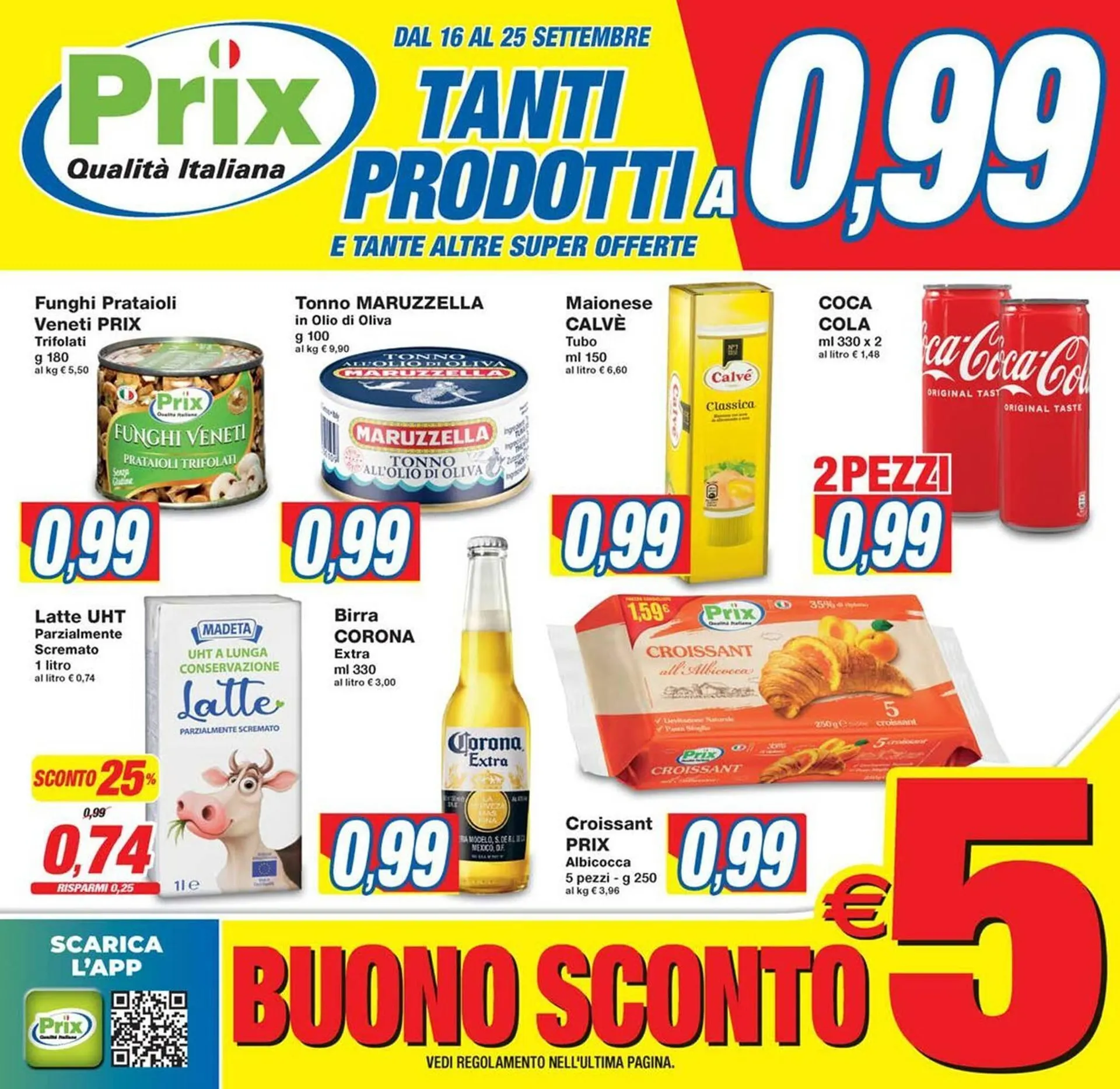 Volantino Prix Quality da 16 settembre a 25 settembre di 2025 - Pagina del volantino 1