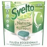 SVELTO LAVASTOVIGLIE TABS 25 LAVAGGI POWERED NATURE TUTTO IN 1 REGULAR
