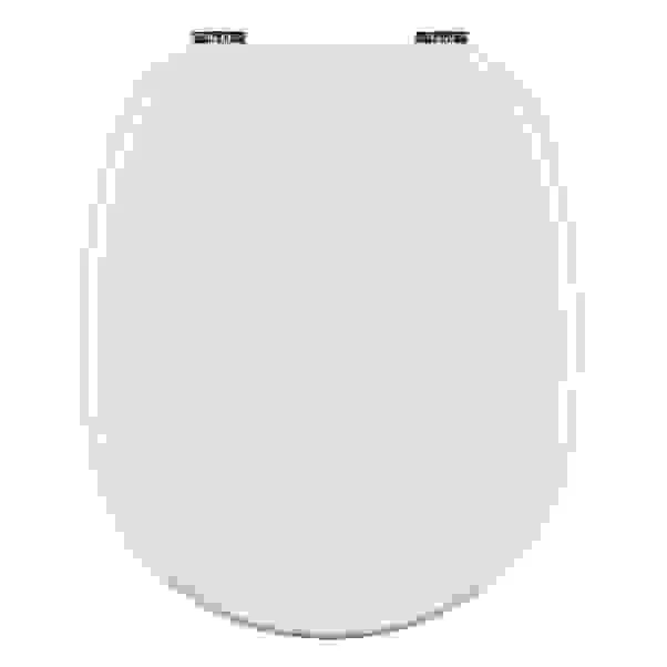 COPRIWATER GARDA IN MDF VERNICIATO BIANCO CON CERNIERE IN METALLO CROMATO