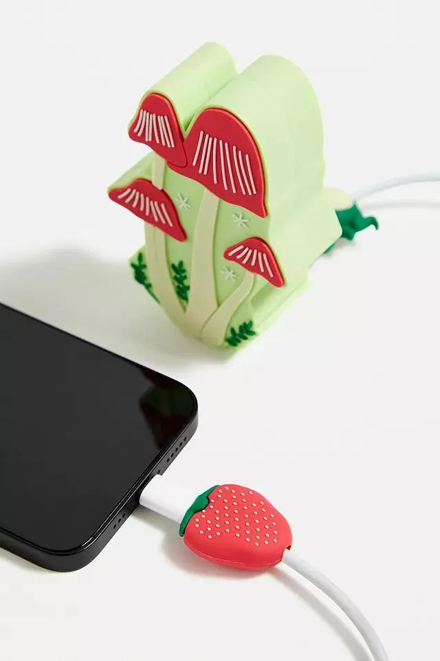 MojiPower UO Esclusivo Pacchetto di caricabatterie portatile a fungo e protezioni per cavi