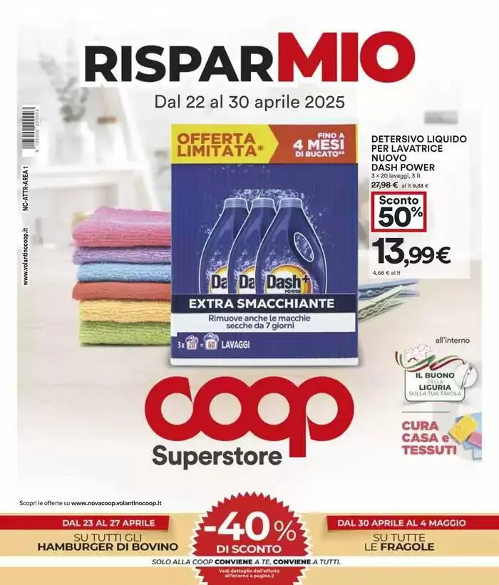 RISPARMIO da 22 aprile a 30 aprile di 2025 - Pagina del volantino 1