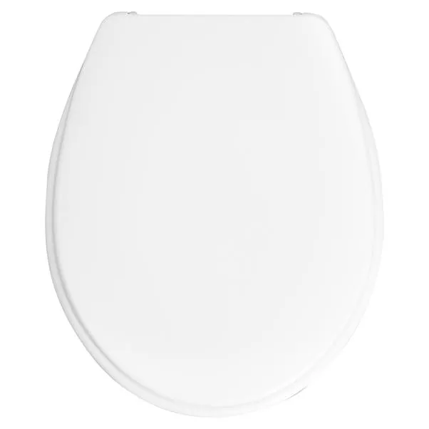 Copriwater universale ovale ocean in termoindurente bianco con cerniere in acciaio