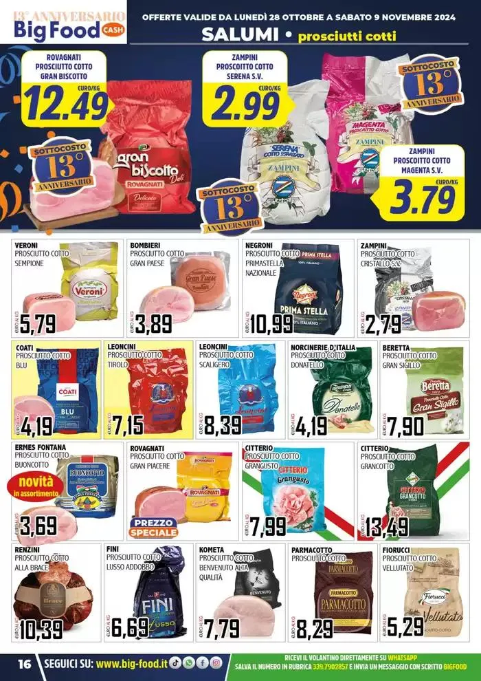 Festeggiamo il nostro 13 anniversario da 28 ottobre a 9 novembre di 2024 - Pagina del volantino 16