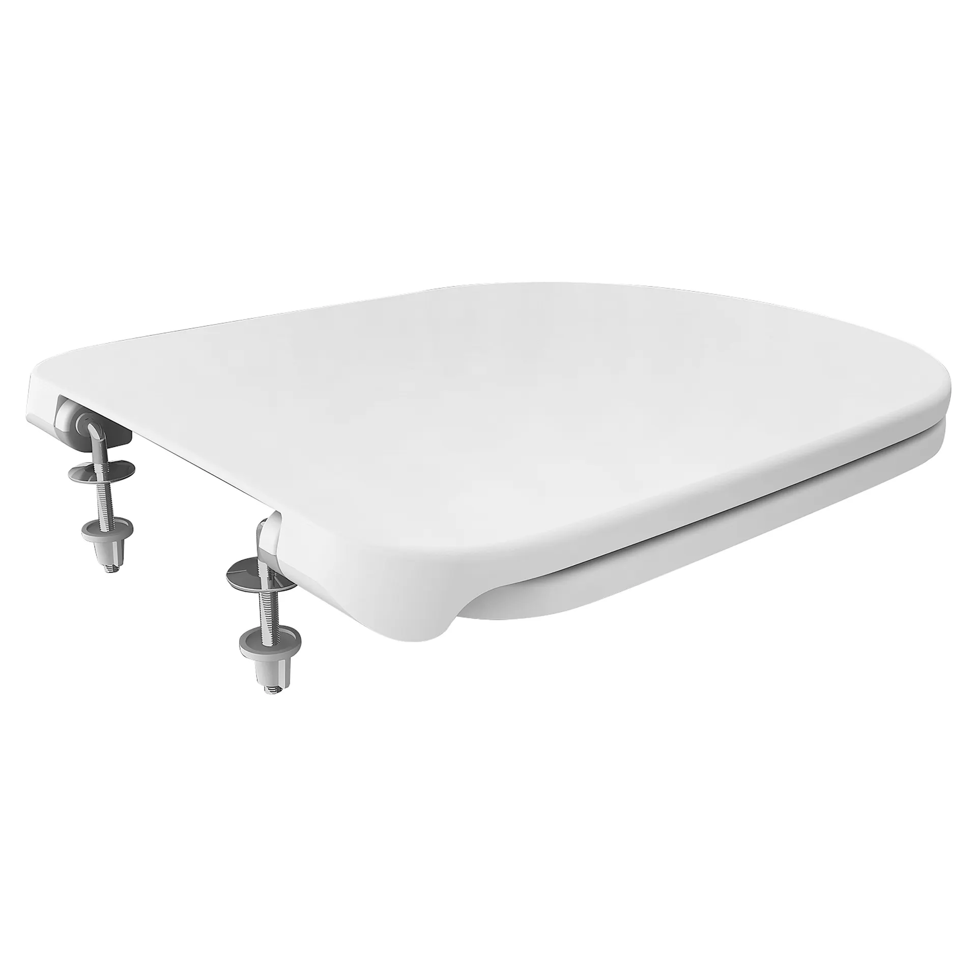 copriwater gamma in termoindurente bianco con cerniere in acciaio