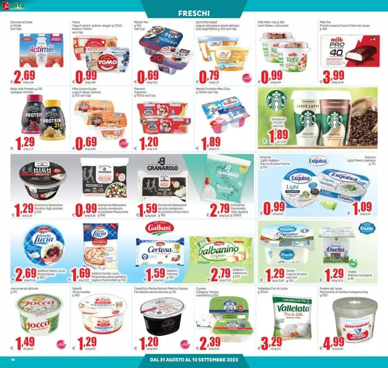 Volantino Elite Supermercati da 31 agosto a 10 settembre di 2023 - Pagina del volantino 10