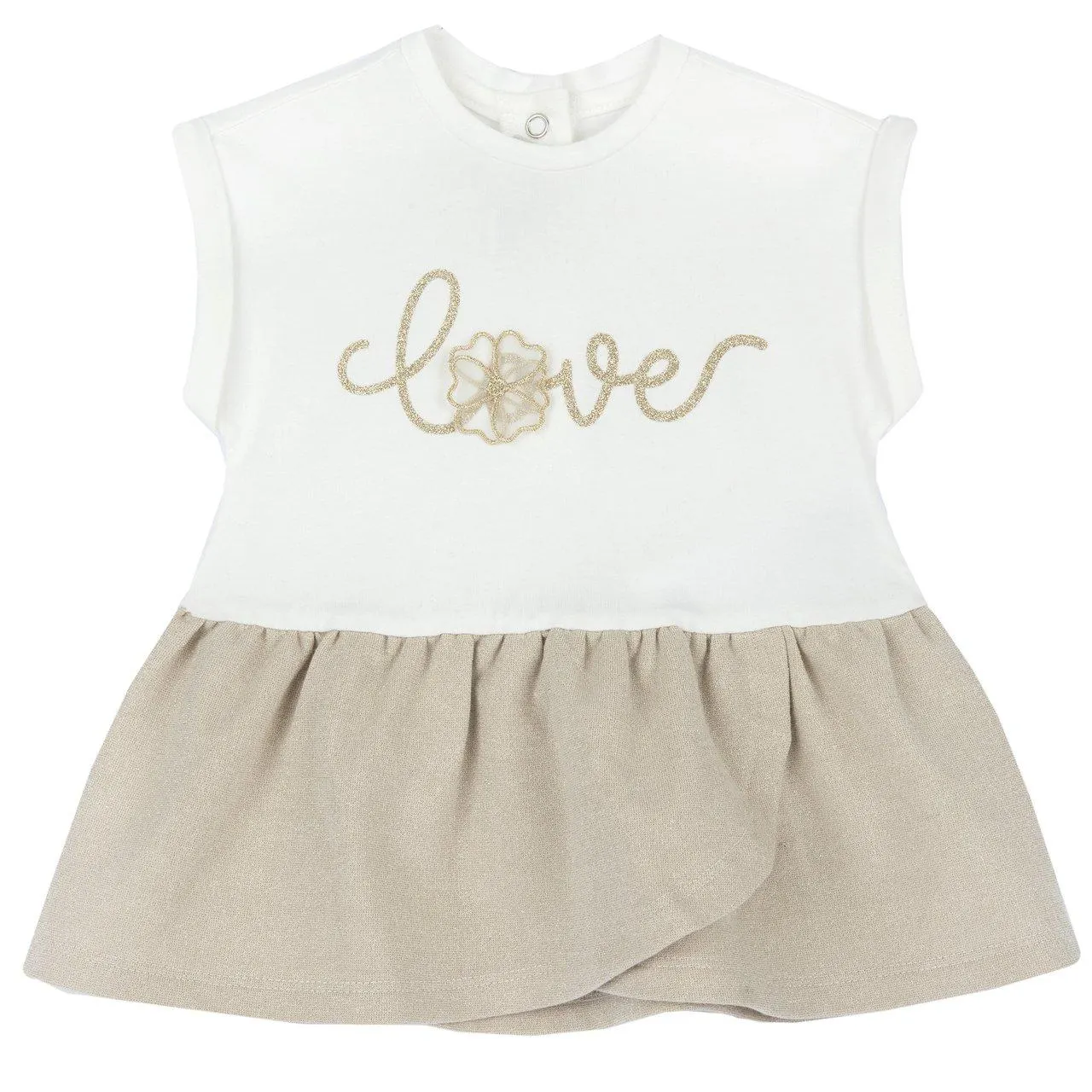 Vestito con stampa e applicazioni