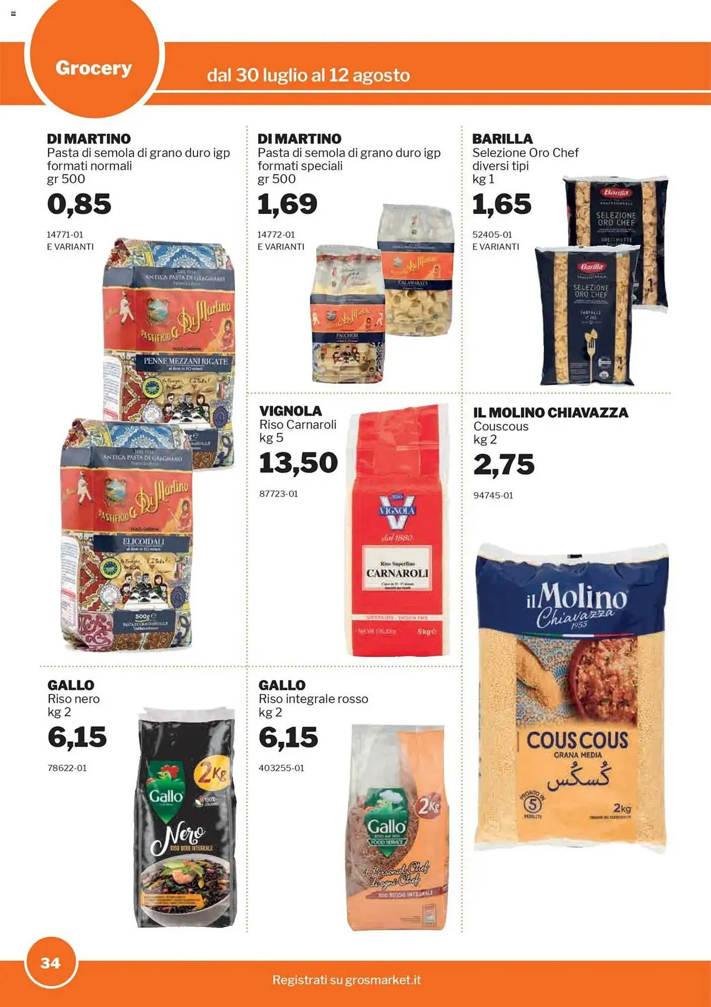 Volantino GrosMarket da 30 luglio a 12 agosto di 2025 - Pagina del volantino 34