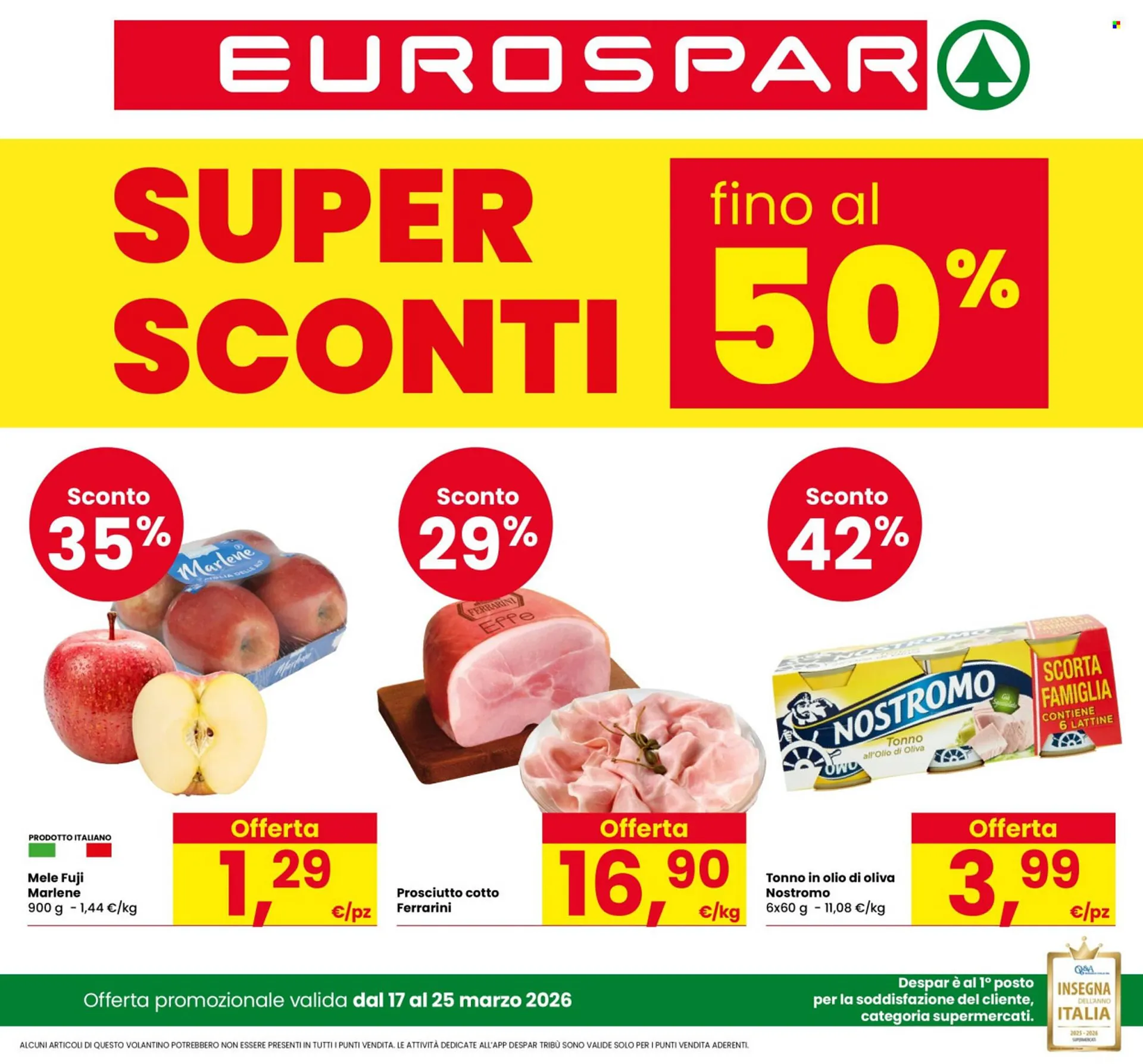 Volantino Eurospar da 17 marzo a 25 marzo di 2026 - Pagina del volantino 1