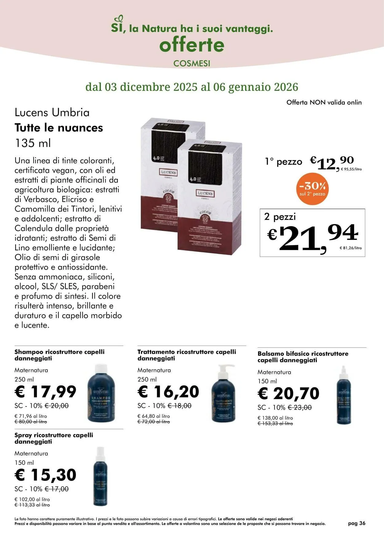 Natura Sì Volantino attuale da 1 dicembre a 1 gennaio di 2026 - Pagina del volantino 36