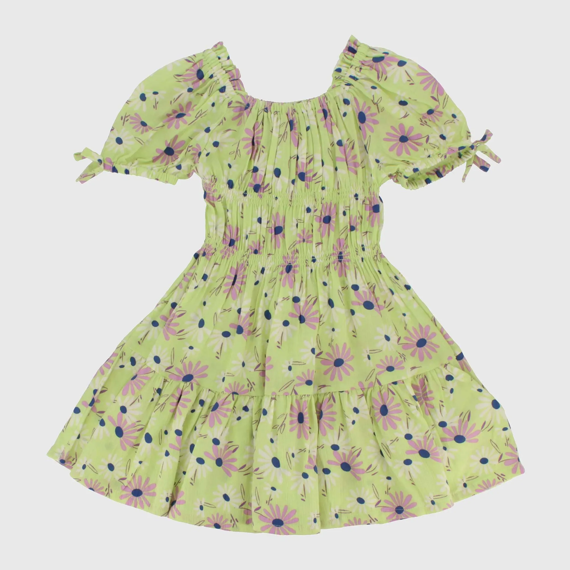 Vestito in crepe di viscosa da Bambina, VERDE