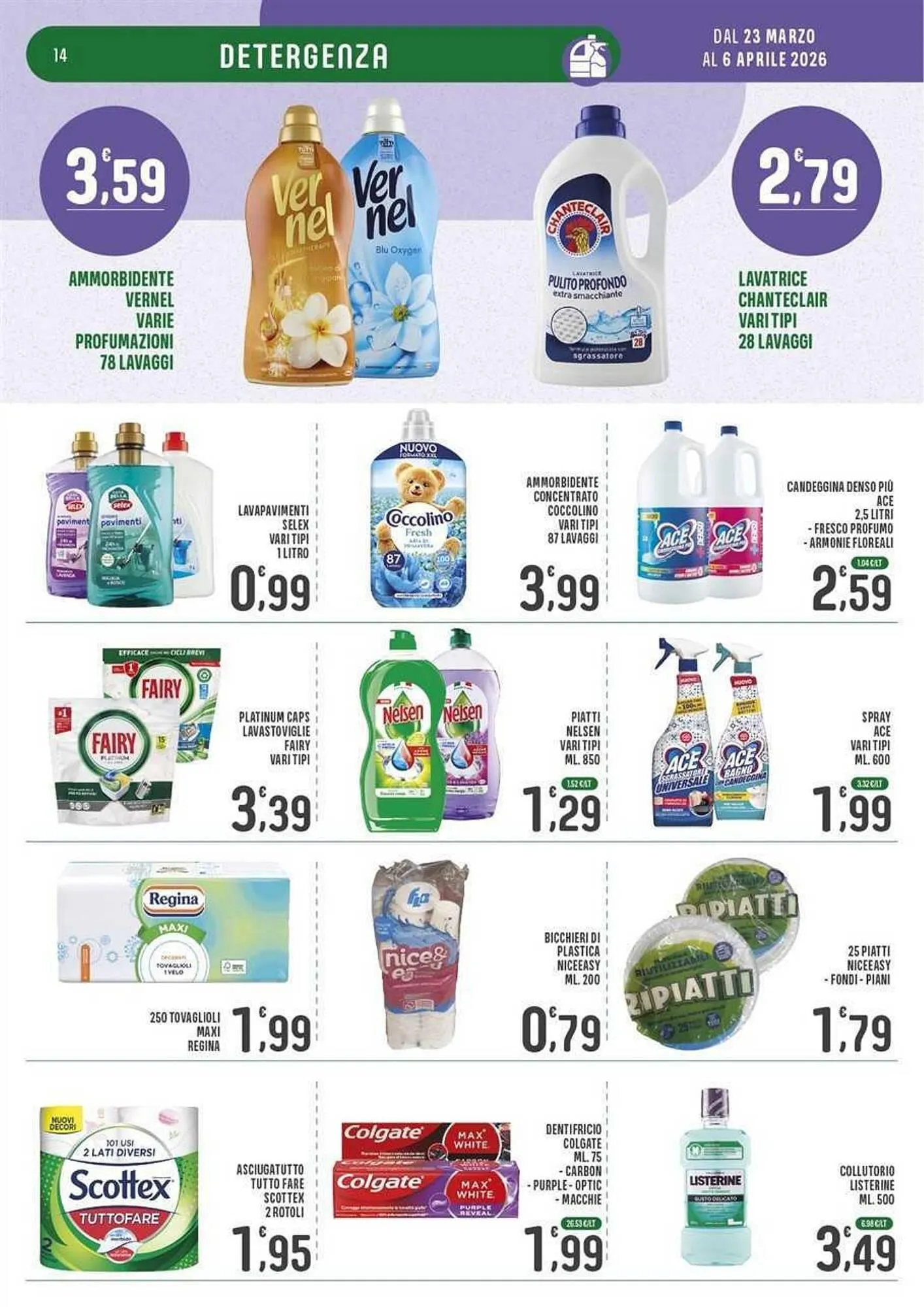 Volantino La Mimosa Supermercati da 23 marzo a 6 aprile di 2026 - Pagina del volantino 14
