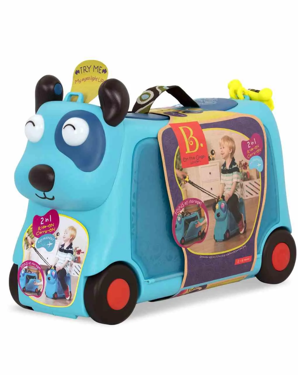On the gogo woofer valigia cavalcabile per bambini 2+ anni – b.toys