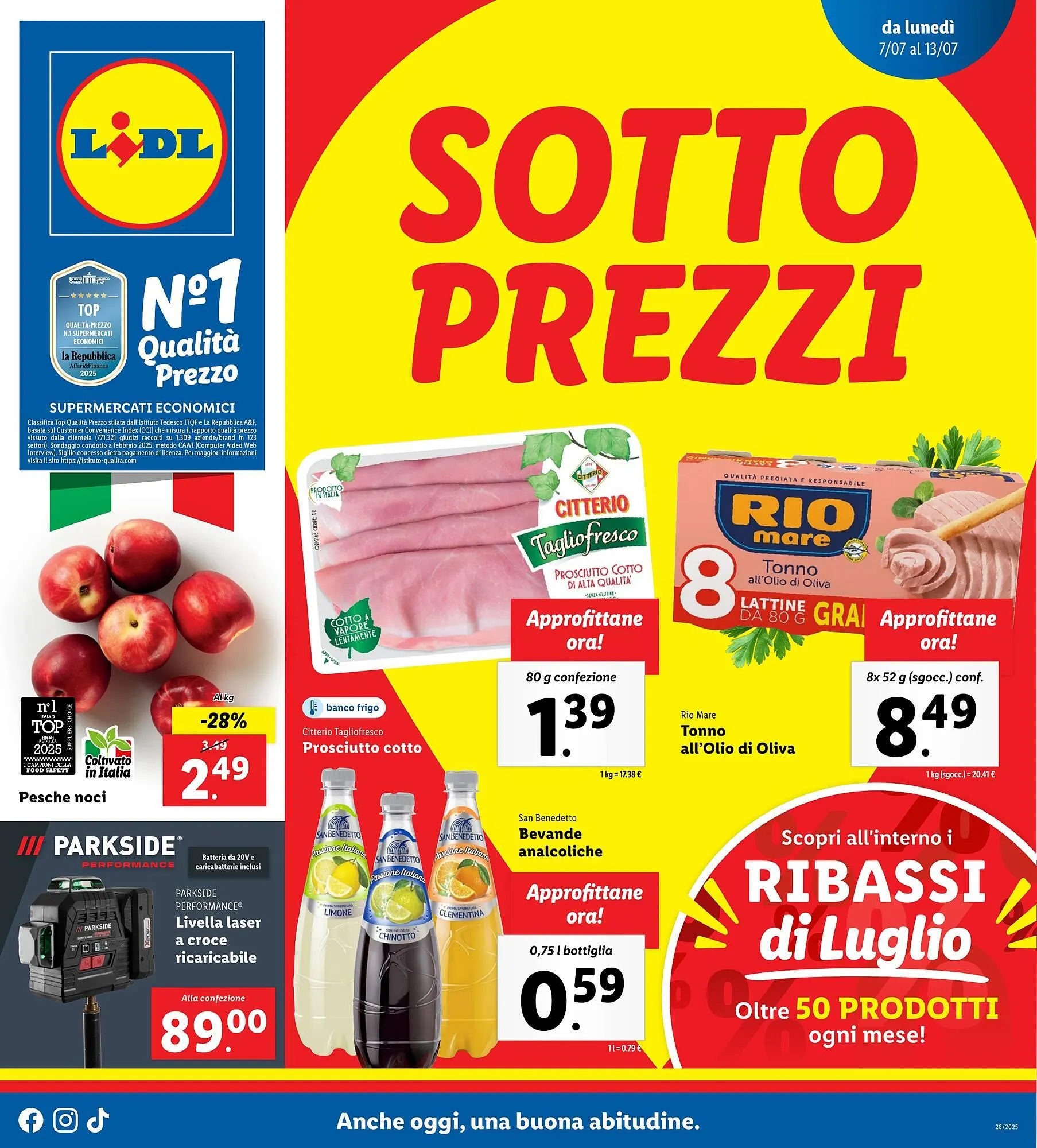 Volantino Lidl da 7 luglio a 13 luglio di 2025 - Pagina del volantino 1