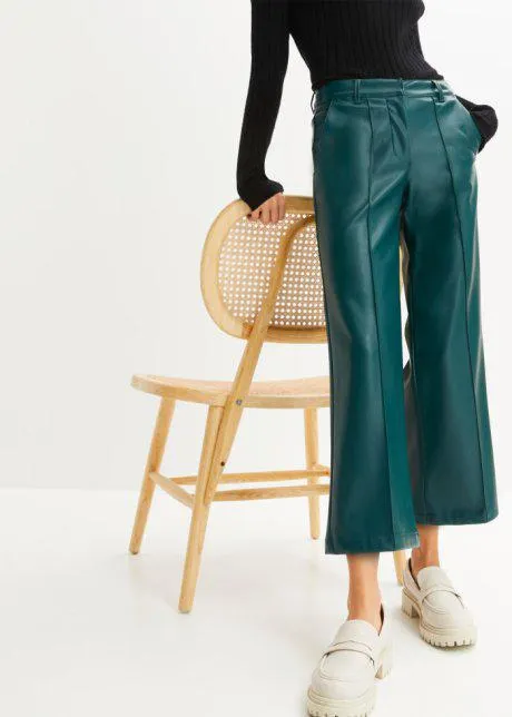Pantaloni culotte in similpelle