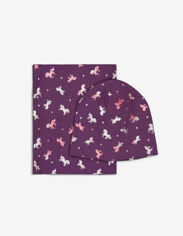 Set cappello e sciarpa - Stampa allover