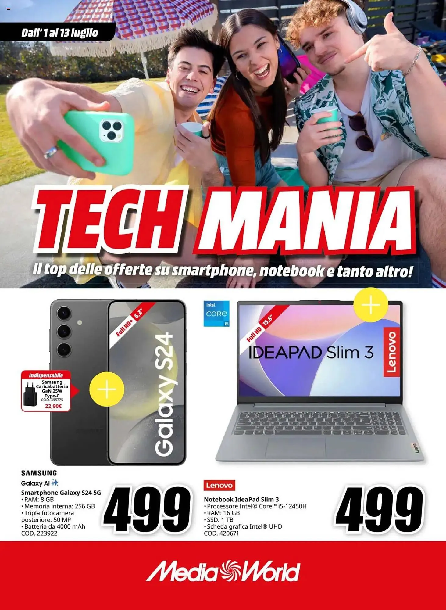 Volantino MediaWorld da 1 luglio a 13 luglio di 2025 - Pagina del volantino 1