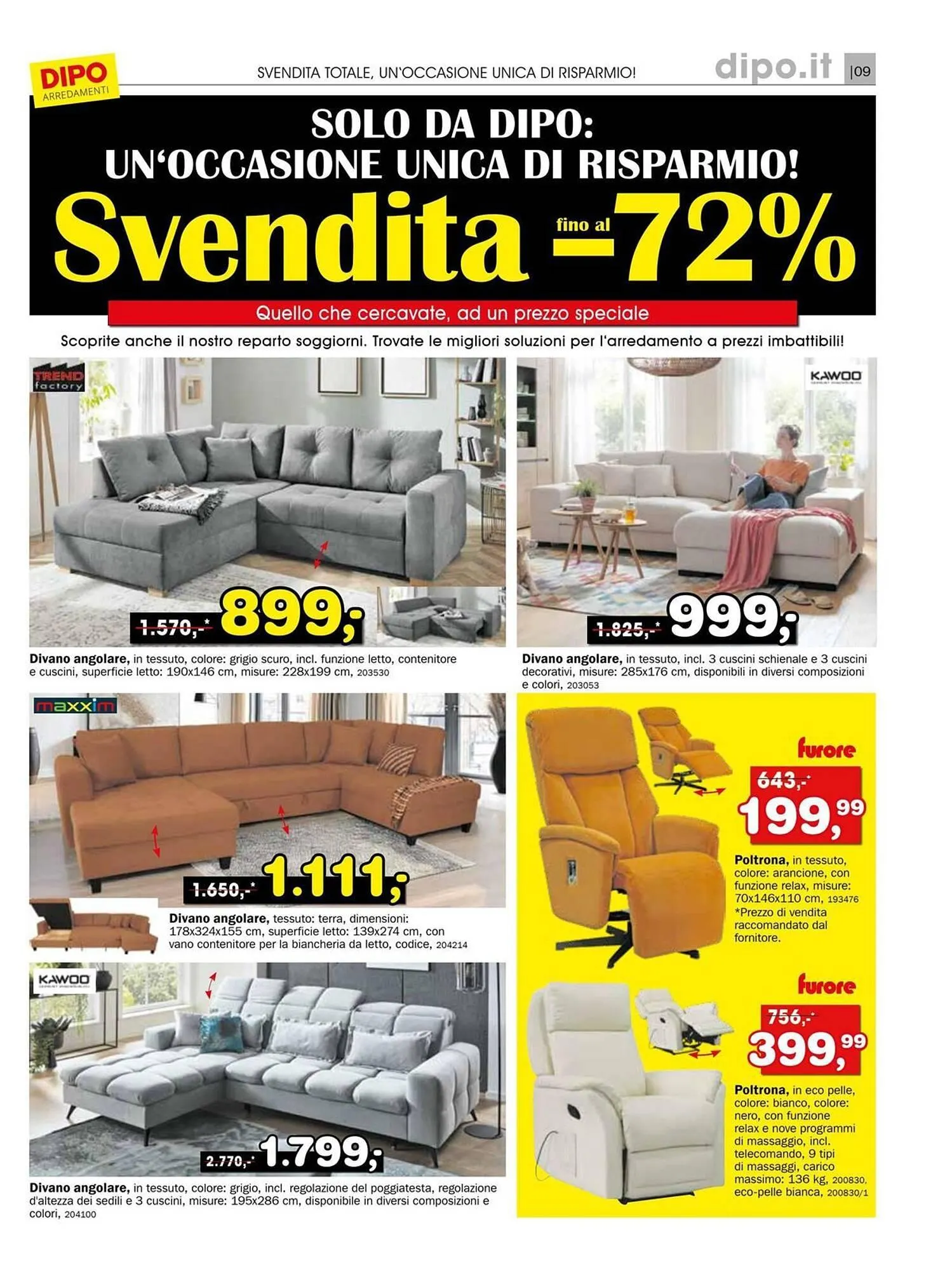 Volantino Dipo Arredamenti da 29 dicembre a 11 gennaio di 2026 - Pagina del volantino 9