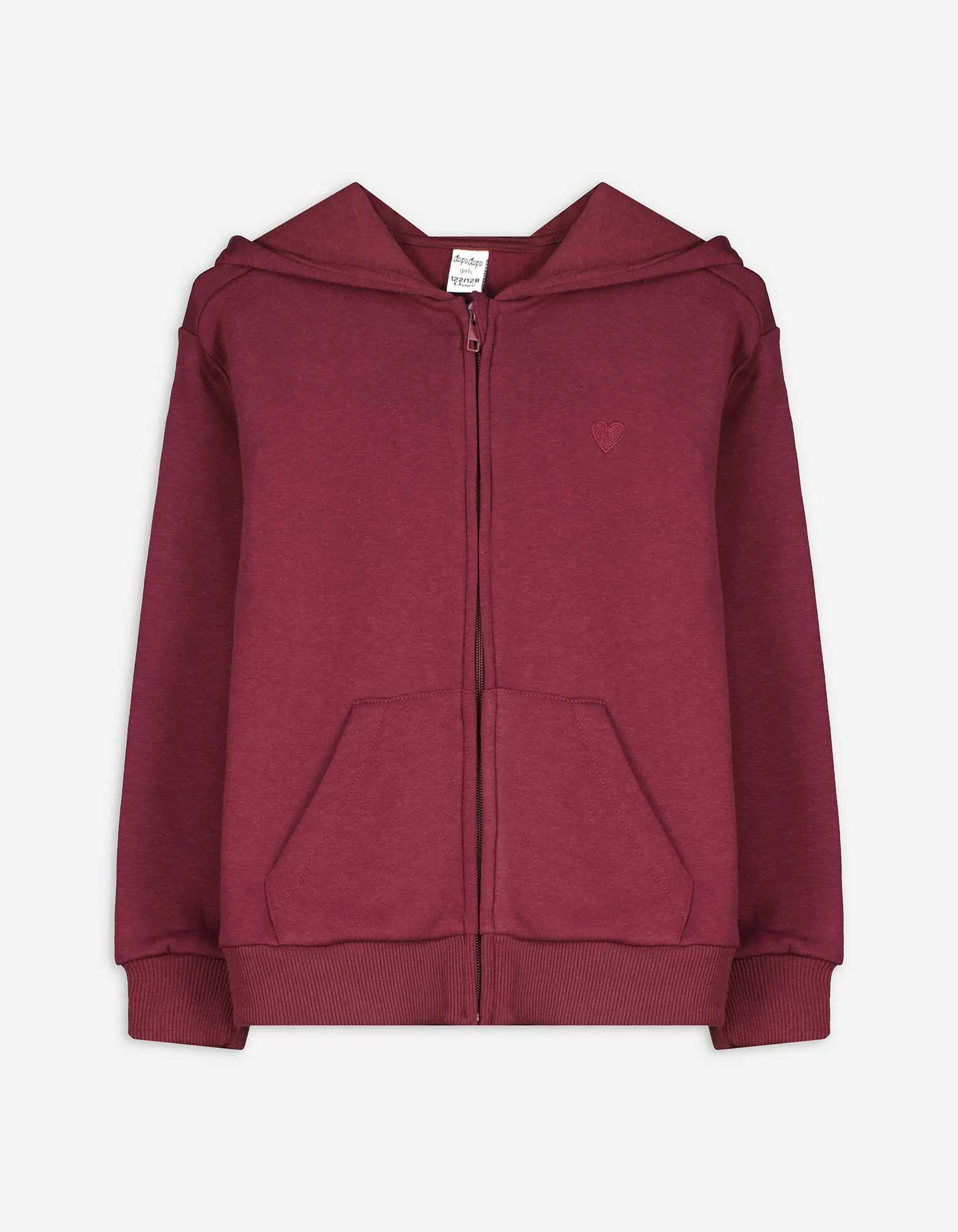 Felpa aperta - Felpa - rosso scuro