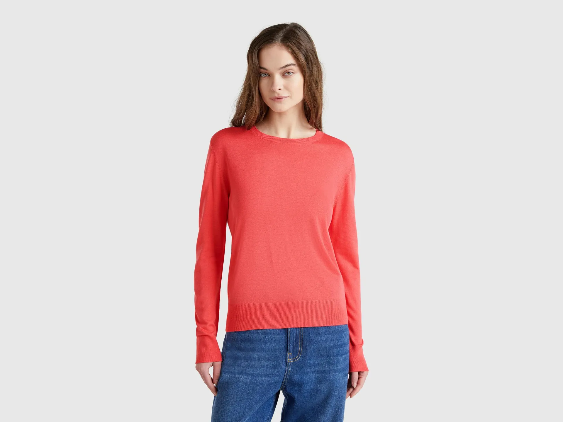 Maglia manica lunga in misto seta