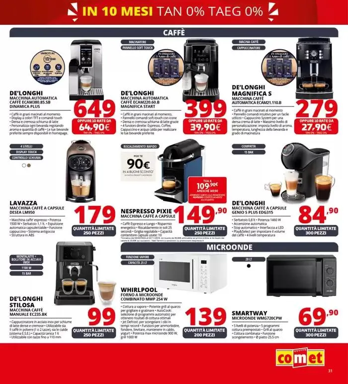 Zero scusa, tasso zero da Comet! da 3 aprile a 16 aprile di 2025 - Pagina del volantino 31