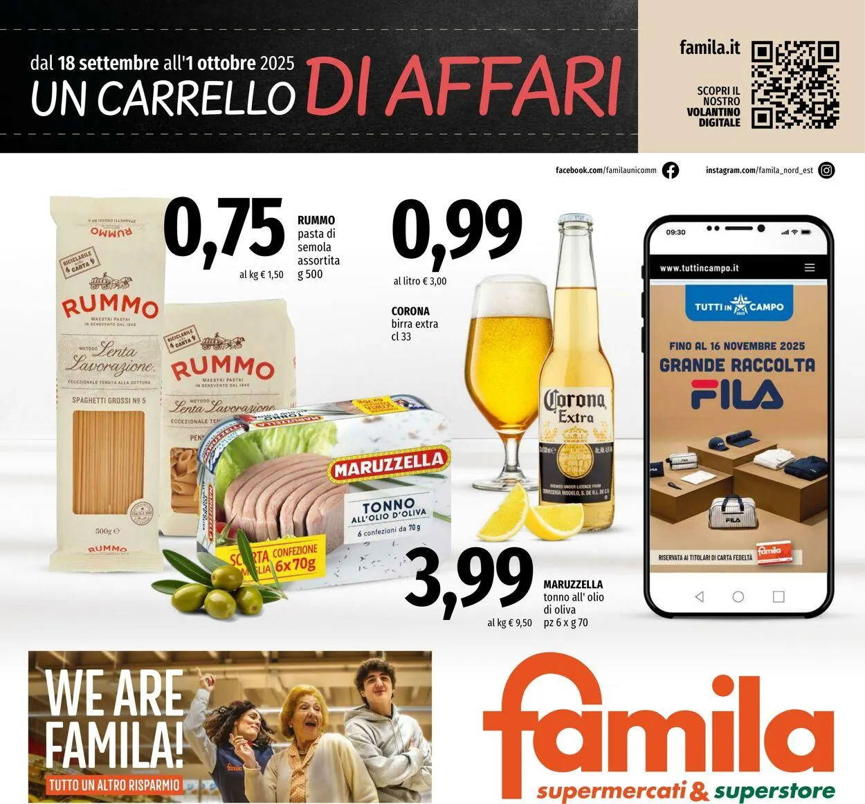 Famila Volantino attuale da 18 settembre a 1 ottobre di 2025 - Pagina del volantino 1