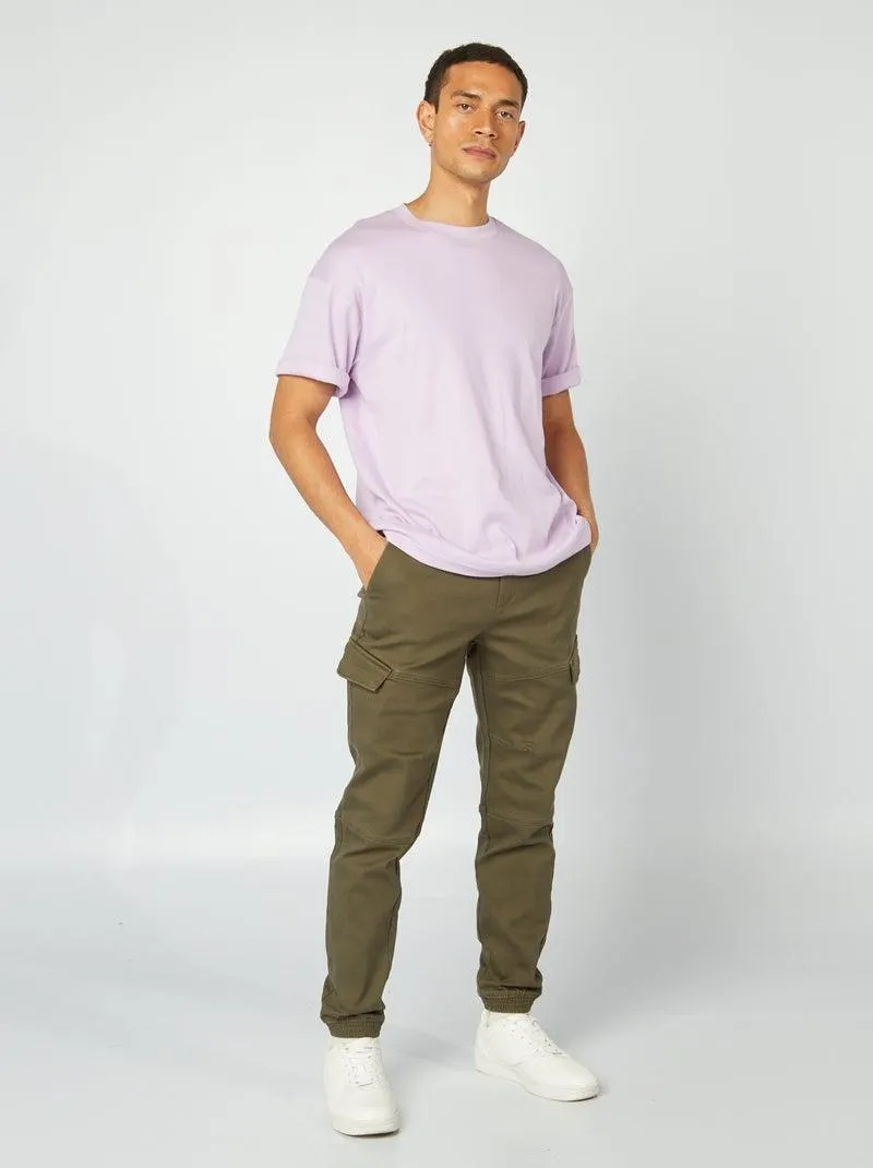 Pantaloni cargo tinta unita - KAKI