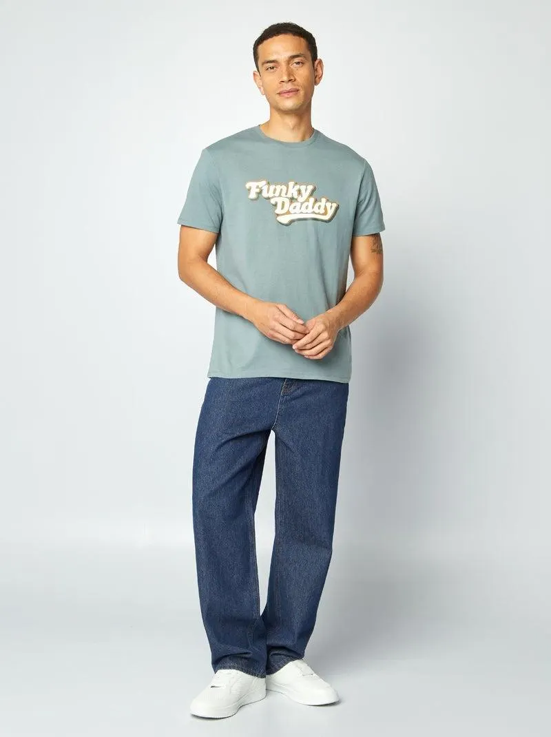 T-shirt stampata Festa del papà - BLU