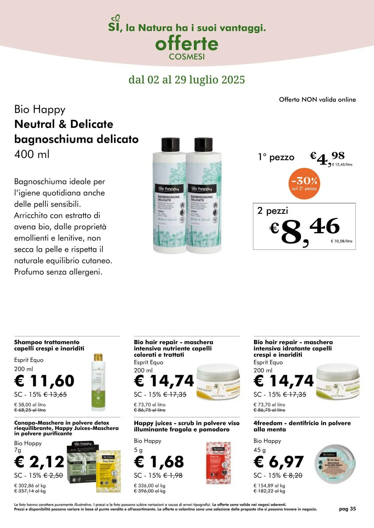 Natura Sì Volantino attuale da 1 luglio a 31 luglio di 2025 - Pagina del volantino 35